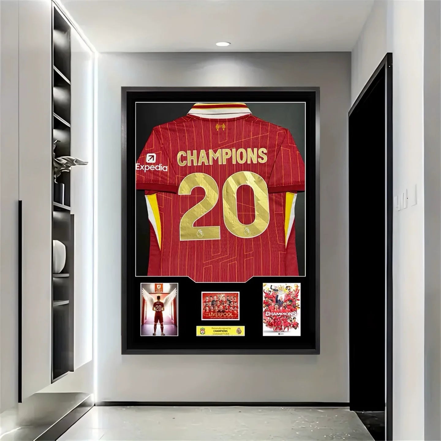 Liverpool Champions League Framed Jersey