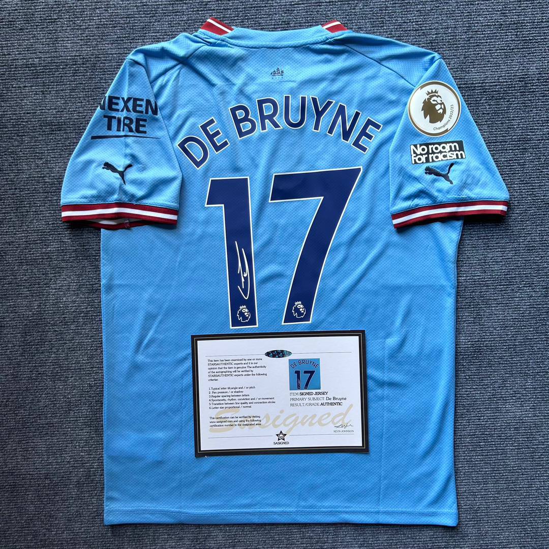 Manchester City "De Bruyne" Signed Shirt